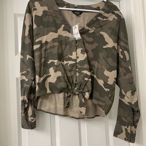 Express Camo Shirt Top